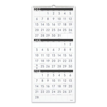 AT-A-GLANCE® Three-month Reference Wall Calendar, Contemporary Artwork-formatting, 12 X 27, White Sheets, 15-month (dec-feb): 2021 To 2023 freeshipping - TVN Wholesale